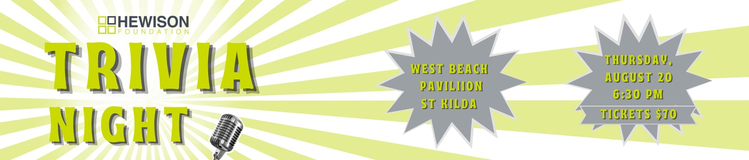 You're Invited to the hewison foundation trivia night
